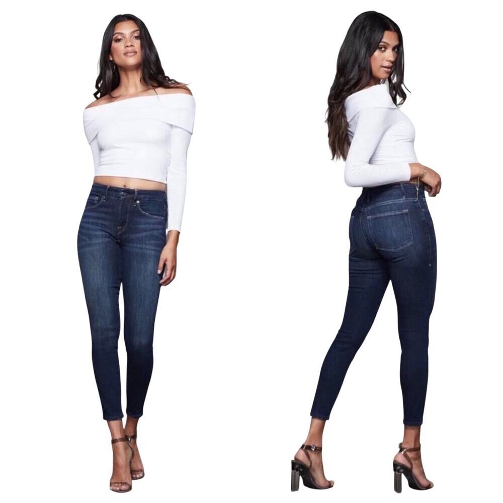 Good American Good Legs Skinny Cropped Jeans Size 8/29 GLC873T Blue260 *EUC